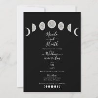 Ciel de Nuit Noire Phases de Lune Mariage de Soiré
