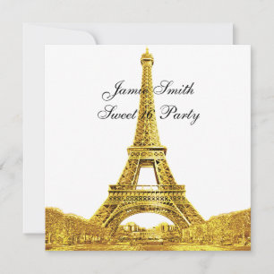 Invitation Ciel de Paris France Gold #2 Sweet 16 SQ