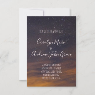 Invitation Ciel désertique boho céleste rustique moderne bohé