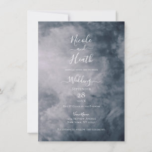 Invitation Ciel nuageux humeur bleue Mariage céleste