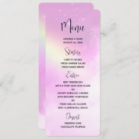 Ciel rose avec citron jaune arc-en-ciel Menu Maria