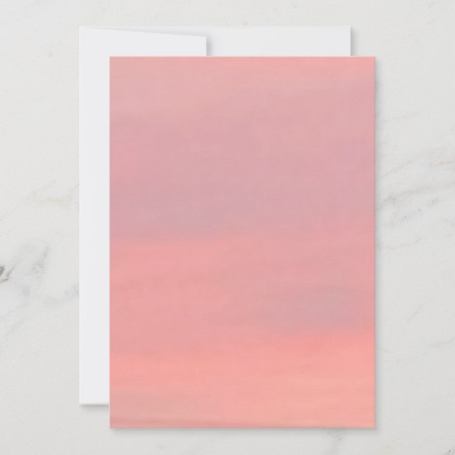 Invitation Ciel rose et violet personnalisable (Devant)