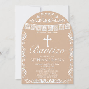 Invitation Cielito Lindo Arche Bautizo Beige