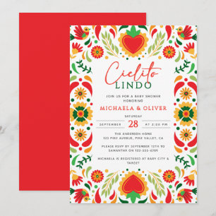 Invitation Cielito Lindo Carreau de Talavera Mexicain Baby Sh