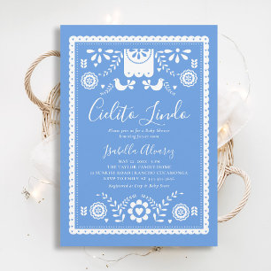Invitation Cielito Lindo Mexicain Baby Shower Papier Picado