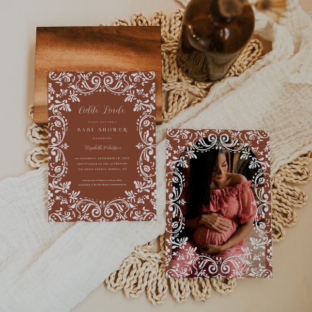 Invitation Cielito Lindo Mexicain Papier Picado Talavera (Créateur téléchargé)