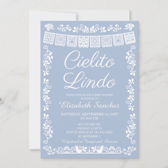 Invitation Cielito Lindo Mexican Fiesta Baby Shower (Devant)