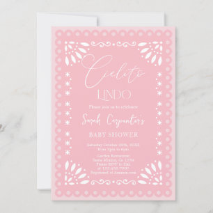 Invitation Cielito Lindo Papel Piado Baby shower Girl