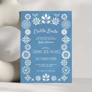 Invitation Cielito Lindo Poussiéreux Bleu Garçon Mexicain
