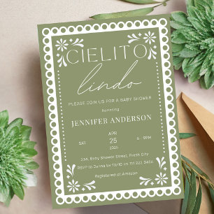 Invitation Cielito Lindo Talavera Baby shower mexicain