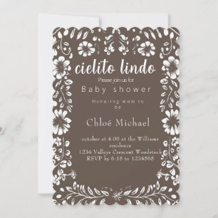 Invitation cielto lindo Papel picado baby shower