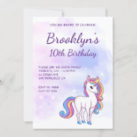 Cieux Rose Pastel Licorne Magique Anniversaire Fém