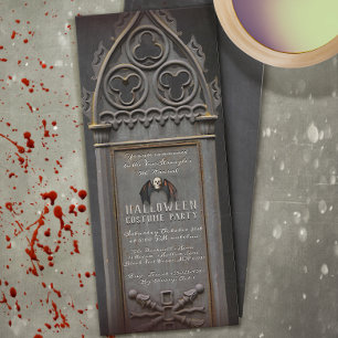 Invitation Cimetière de la fête d'Halloween Tombstone