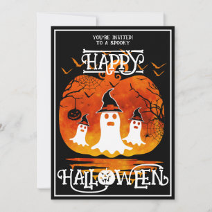 Invitation Cimetière Fantôme Joyeux Halloween Événements Effr