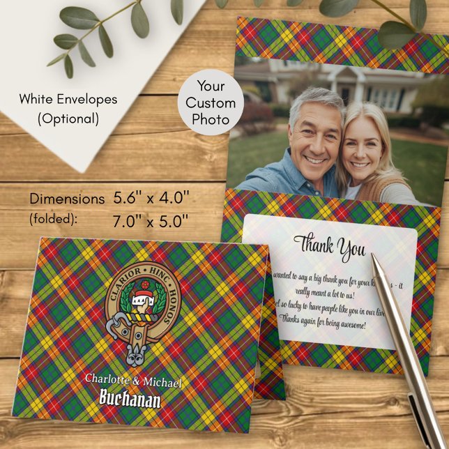 Invitation Cimier du clan Buchanan sur tartan (Créateur téléchargé)