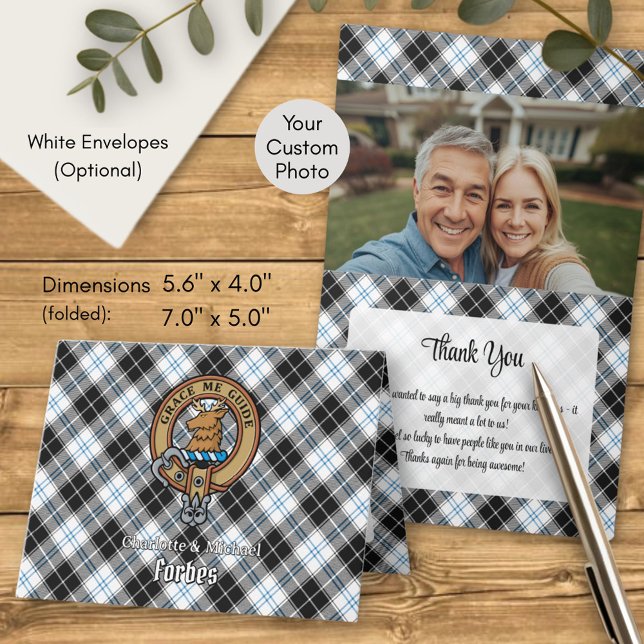 Invitation Cimier du clan Forbes sur tartan de robe de soirée (Créateur téléchargé)