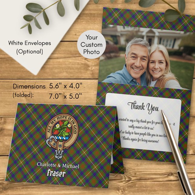 Invitation Cimier du clan Fraser sur tartan de chasse (Créateur téléchargé)
