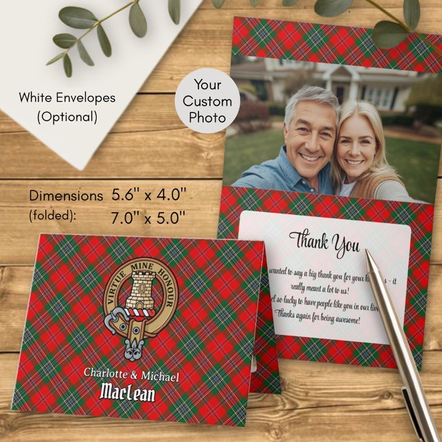 Invitation Cimier du clan MacLean sur tartan (Créateur téléchargé)