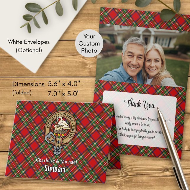 Invitation Cimier du clan Stewart sur tartan (Créateur téléchargé)