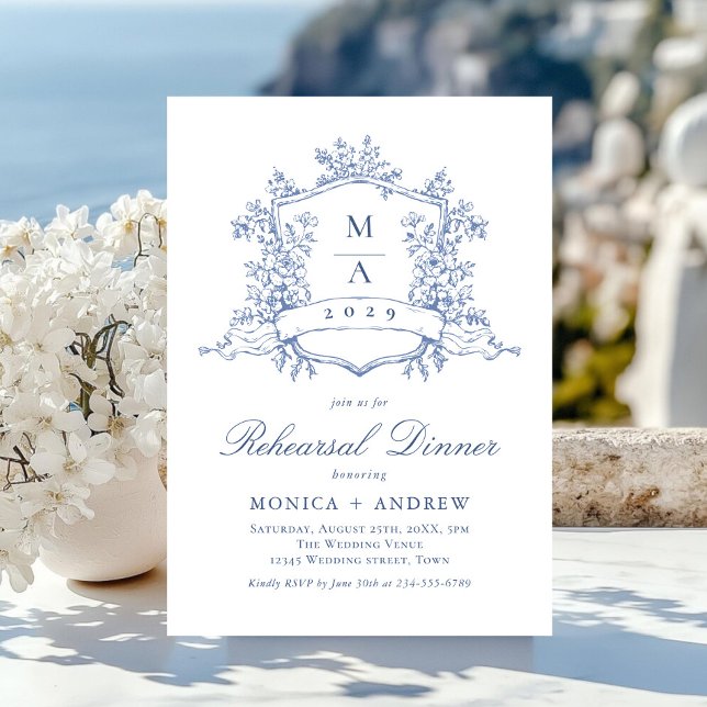 Invitation Cimier orné victorien RÉPÉTITION DÎNER Code QR (Créateur téléchargé)