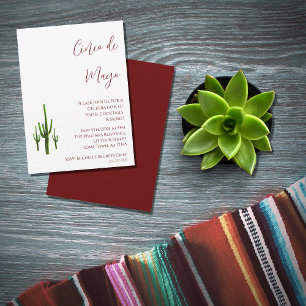 Invitation Cinco de Mayo Fiesta Saguaro Cactus