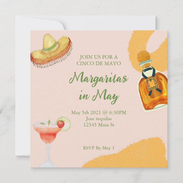Invitation cinco de mayo party (Devant)