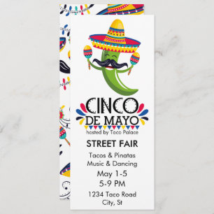Invitation Cinco de Mayo Pepper Sombrero