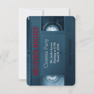 Invitation Cinéma nuit home house fête