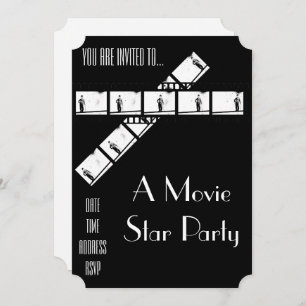 Invitation Cinéma Star Hollywood robe fête