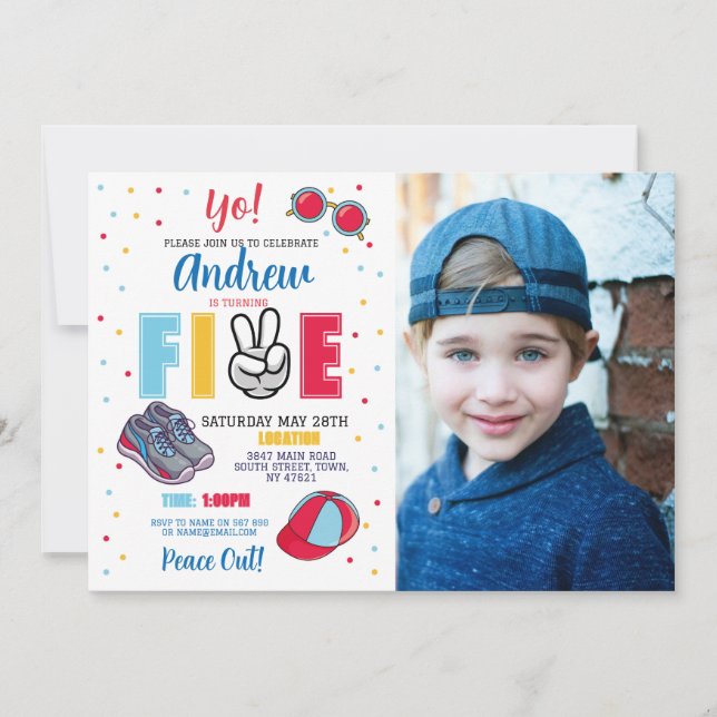 Invitation Cinq Anniversaire De Paix Yo ! 5e Summer Boys (Devant)