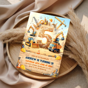 Invitation Cinq ans de camions de construction