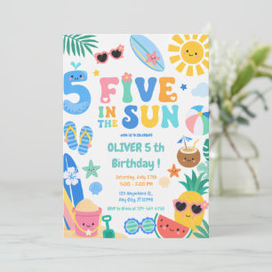 Invitation Cinq dans la fête d'anniversaire du 5ème anniversa