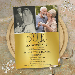 Invitation Cinquante ans après : 2 photos pour le 50e anniver