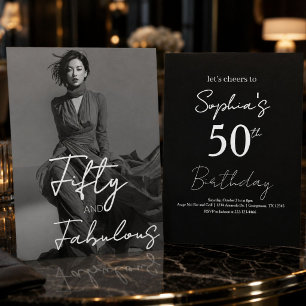 Invitation Cinquante ans et Fabuleux Photo Anniversaire des 5