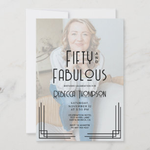 Invitation Cinquante ans et Fabuleux Photo Art Déco 50e Anniv