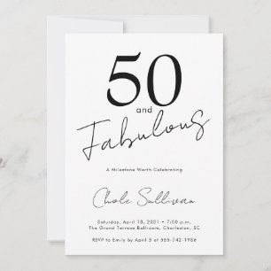 Invitation Cinquante ans et Fantastique Fête d'anniversaire 5