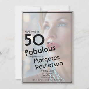 Invitation Cinquante ans et Fantastique Photo 50e Anniversair