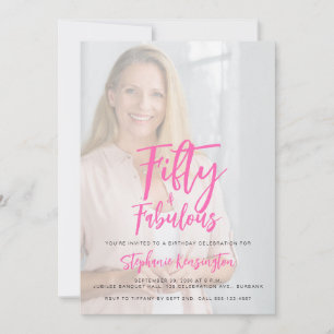 Invitation Cinquante ans et Fantastique Photo Anniversaire 50