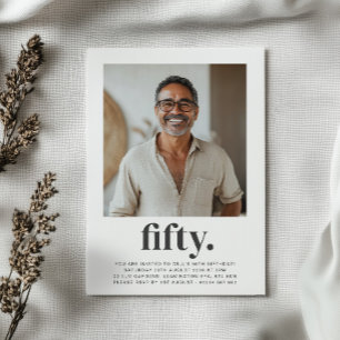 Invitation Cinquante-cinquantième anniversaire de la photo du