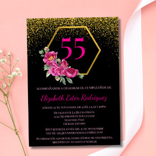 Invitation Cinquante-cinquième anniversaire de style espagnol