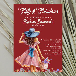 Invitation Cinquante et fabuleux 50e anniversaire de la femme