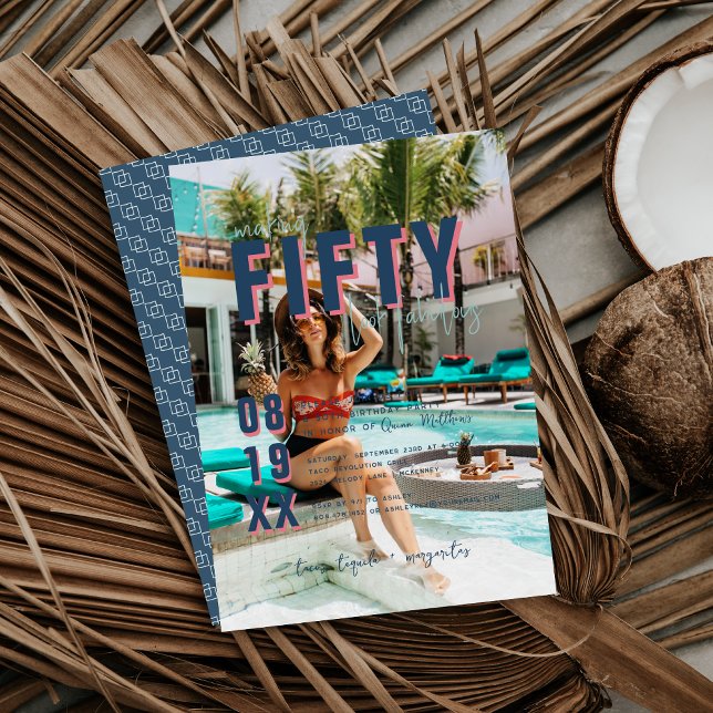 Invitation Cinquante et fabuleux | 50e fête d'anniversaire (Créateur téléchargé)