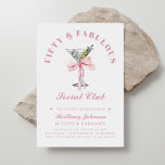 Invitation Cinquante et fabuleux Bow & Martini 50e anniversai<br><div class="desc">Cinquante et fabuleux Bow & Martini 50e anniversaire Invitation</div>