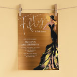 Invitation Cinquante et fabuleux Elégant 50e anniversaire<br><div class="desc">Créez votre propre invitation à la fête du 50e anniversaire ! Personnalisez ce design avec votre propre texte. Vous pouvez customiser cette conception en sélectionnant le lien "customiser plus loin" si vous le souhaitez.</div>