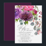 Invitation Cinquante et fabuleux Elégant Floral 50e Anniversa<br><div class="desc">Cinquante et fabuleux Elégant Floral 50th Birthday Invitations présente un élégant bouquet de fleurs d'aquarelle en rose, violet et bordeaux avec verdure. Ajoutez simplement votre texte personnalisé pour vos invitations à l'occasion de votre cinquantième anniversaire. Personnalisé en modifiant le texte dans les zones de texte fournies. Conçu par ©Evco Studio...</div>