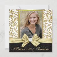 Cinquante et fabuleux or blanc damassé 50e anniver