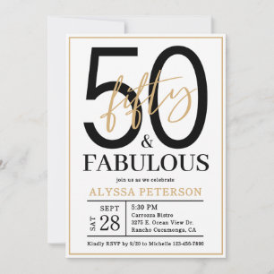 Invitation Cinquante et Fabuleux Script 50e Anniversaire