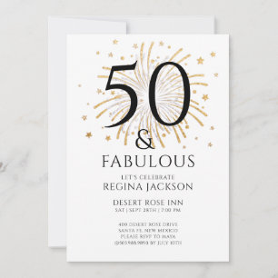 Invitation Cinquante et Fantastique Soirée d'anniversaire noi