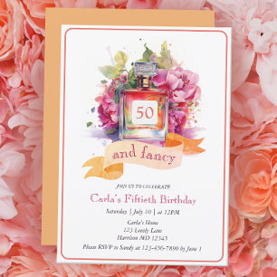 Invitation Cinquante et une Fancy Fun Womens Anniversaire