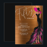 Invitation Cinquante fabuleuse robe élégante 50e anniversaire<br><div class="desc">Créez votre propre Cinquante Fabuleuse Robe Élégante Invitation 50e Anniversaire! Personnalisez ce design avec votre propre texte. Vous pouvez customiser cette conception en sélectionnant le lien "customiser plus loin" si vous le souhaitez.</div>